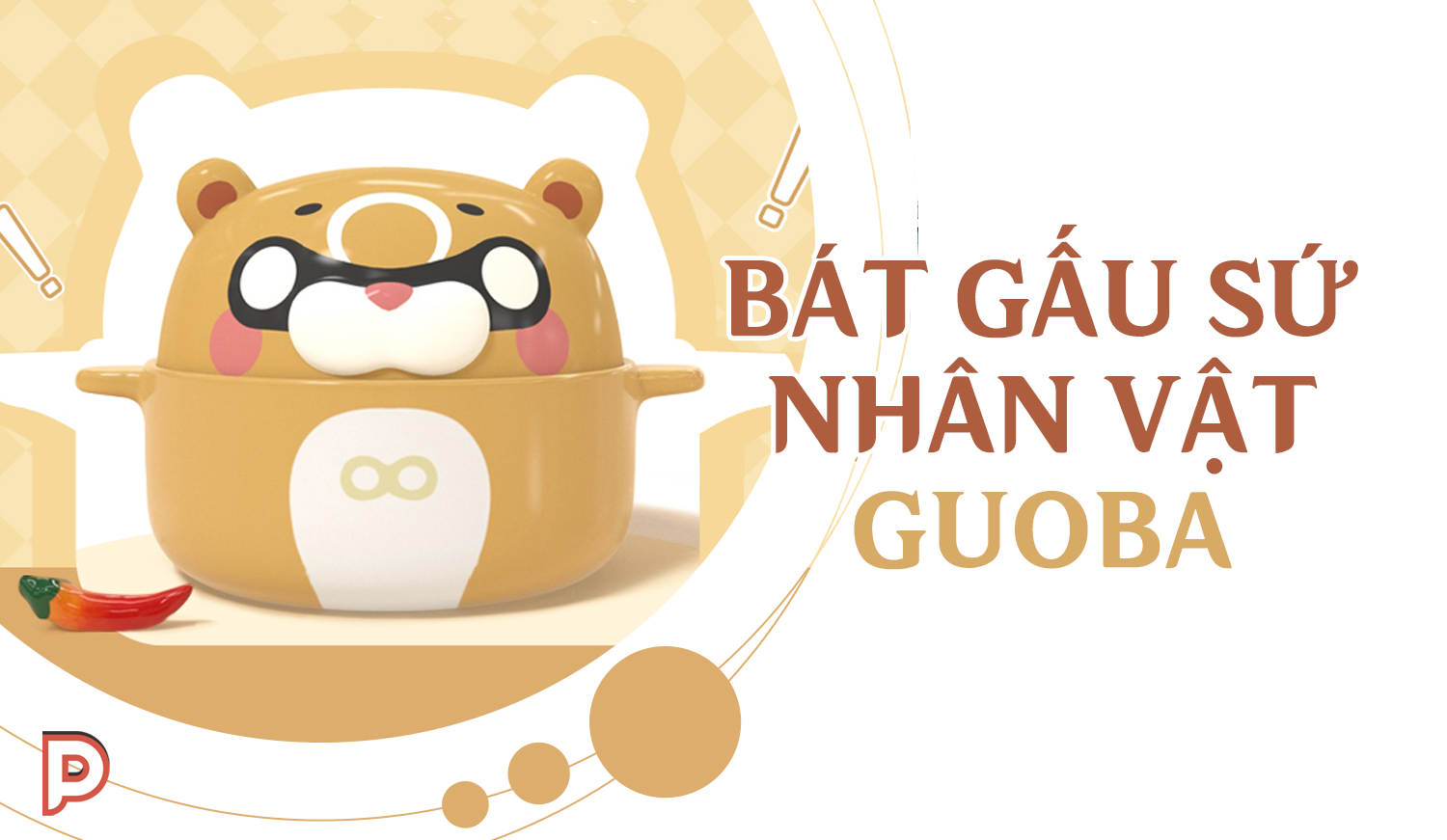 [Genshin Official - Pre Order] Bát gấu sứ nhân vật Guoba