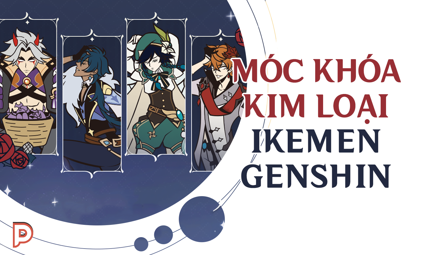 [Genshin Official - Pre Order] Móc khóa kim loại Ikemen Genshin