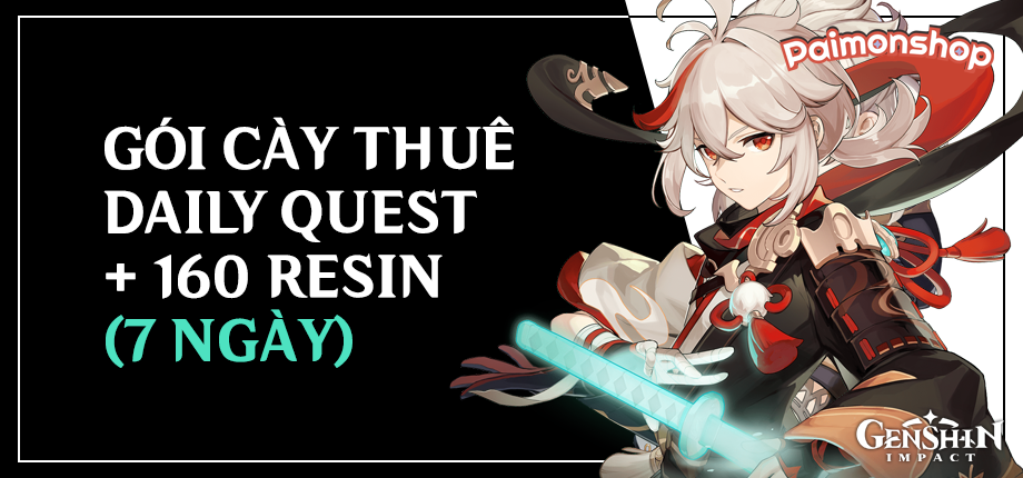 Gói cày thuê Daily Quest + 160 Resin (7 ngày)